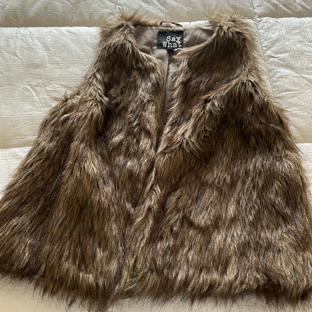Say What Faux Fur Vest